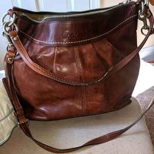 Leather coach bag